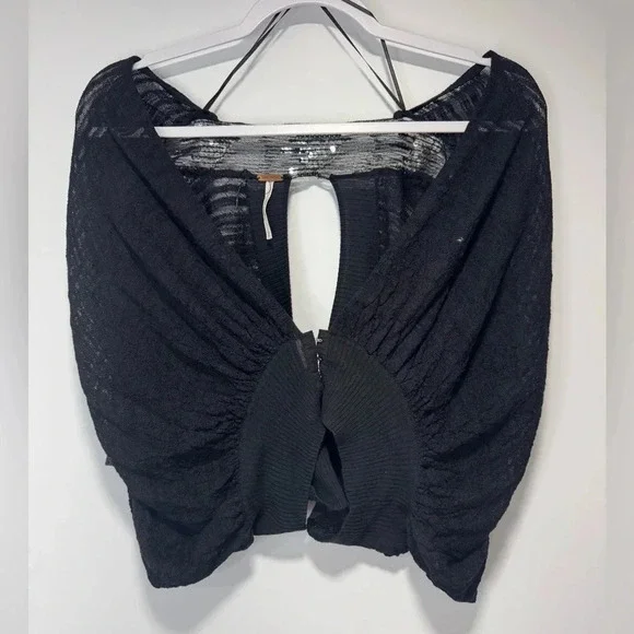 Free People Black and Silver Evening Shrug - Size small - Picture 2 of 11